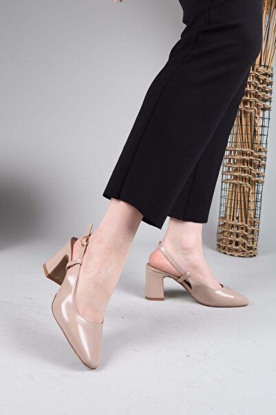 Birikon Παπούτσια LERI με χοντρό τακούνι ΜΠΕΖ