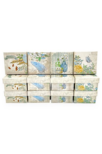 AFO Σετ 12 μικρών τετράγωνων κουτιών, διάφορα σχέδια, Pana