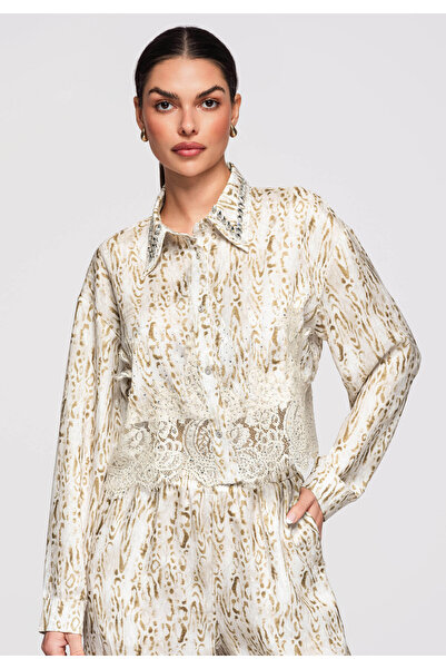 OMBRE Women's Elegant Shirt OW-SH-E0017 Beige