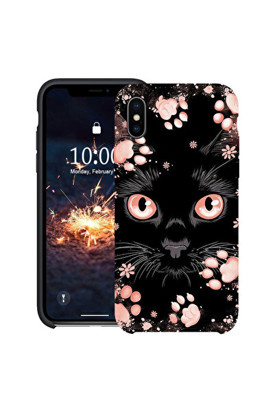 bestcase Υπέρλεπτη Θήκη για Apple iPhone XS / X, Μαύρη Γάτα, 2078162 B 2015