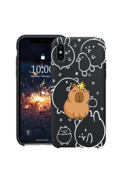 bestcase Husă Ultra Subțire pentru Apple iPhone XR, Capibara Kawaii de Desene...