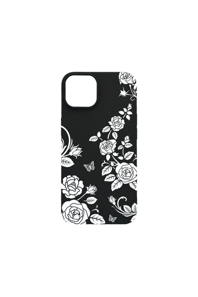 bestcase Υπέρλεπτη Θήκη για Apple iPhone 12 / 12 Pro, Φλοράλ - Μαύρο Τριαντάφ...