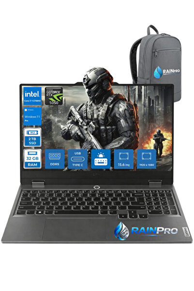 LENOVO LOQ 15IRX10 Intel® Core İ7-13700HX 32 GB RAM 2 TB SSD RTX5050 15.6" Fu...
