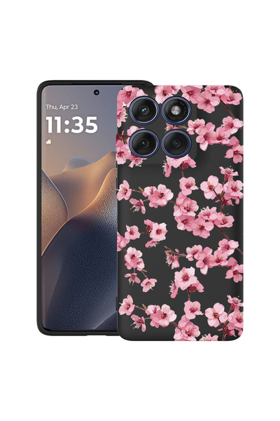 bestcase Υπέρλεπτη Θήκη για Motorola Moto G86 Power, Φλοράλ - Αισθητικό Ροζ Κ...