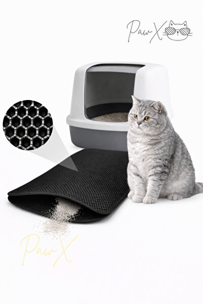 PawX Elekli Kedi Tuvalet Önü Paspası Kum Toplayıcı Kedi Kumu Paspası 40x60cm ...