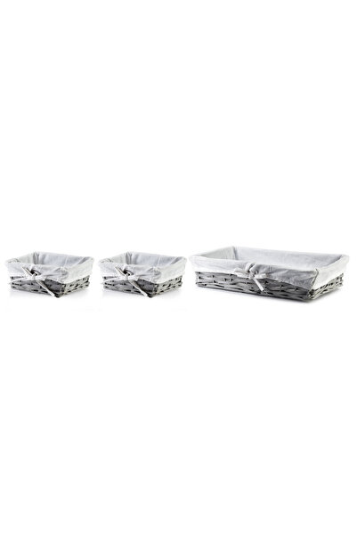 MONDEX Set de 3 coșuri WILL XL: 39x25x9/2xL: 19x16x8 cm