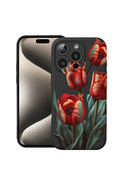 bestcase Husă Ultra Subțire pentru Apple iPhone 14 Pro, Florală - Lalea Roșie...