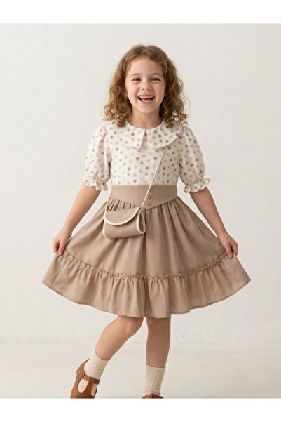 Cherrys Bebek Με φλοράλ μοτίβο Φόρεμα για κορίτσια Τσάντα ετών