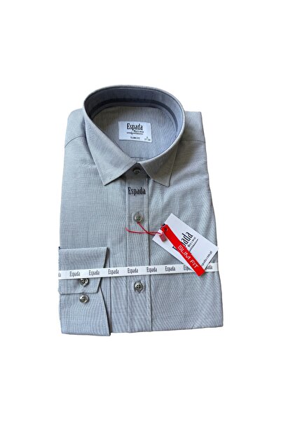 OEM Ανδρικό πουκάμισο, Εσπάντα, μακρυμάνικο, στενή γραμμή (στη μέση της γάμπας)
