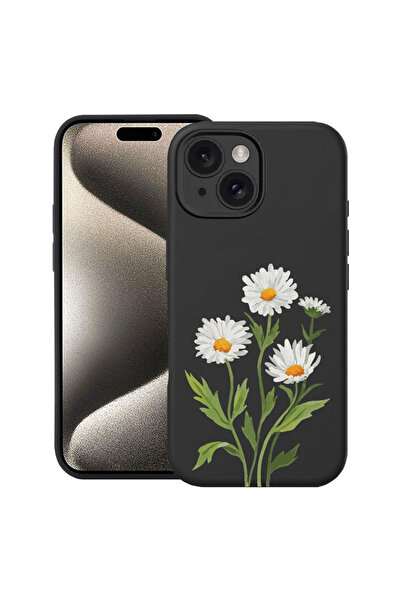 bestcase Υπέρλεπτη Θήκη για Apple iPhone 15, Φλοράλ - Πρεσαριστή Μαργαρίτα, 3...
