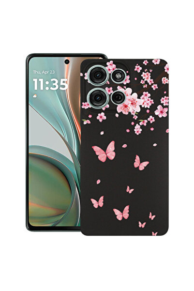 bestcase Υπέρλεπτη Θήκη για Motorola Edge 50 Neo, Ροζ Άνθη Κερασιάς & Πεταλού...