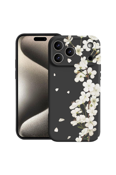 bestcase Υπέρλεπτη Θήκη για Apple iPhone 17 Pro, Φλοράλ - Αισθητικό Λευκό Άνθ...