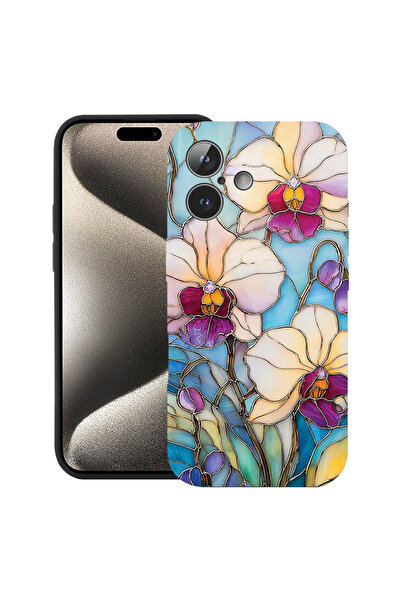 bestcase Υπέρλεπτη Θήκη για Apple iPhone 17, Φλοράλ - Ορχιδέα με σχέδιο βιτρό...