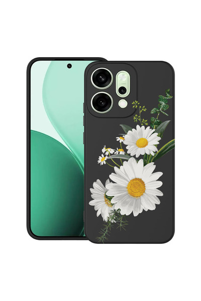 bestcase Husă Ultra Subțire pentru OPPO Reno14, Florală - Margarete Minimalis...
