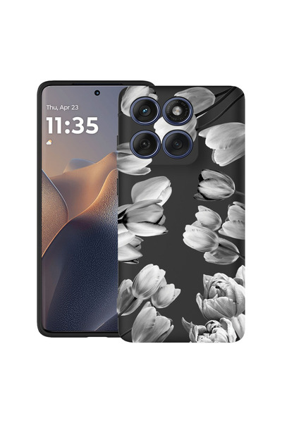 bestcase Husă Ultra Subțire pentru Motorola Edge 60 Pro, Florală - Lalea Neag...