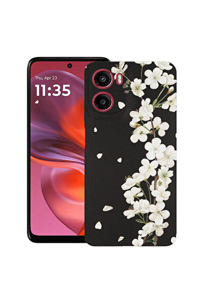 bestcase Υπέρλεπτη Θήκη για Motorola Moto G06, Φλοράλ - Αισθητικό Λευκό Άνθος...