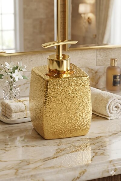 ARVALE VELORA Gold Διακοσμητικός Διανομέας Υγρού Σαπουνιού – Μοντέρνο Αξεσουά...