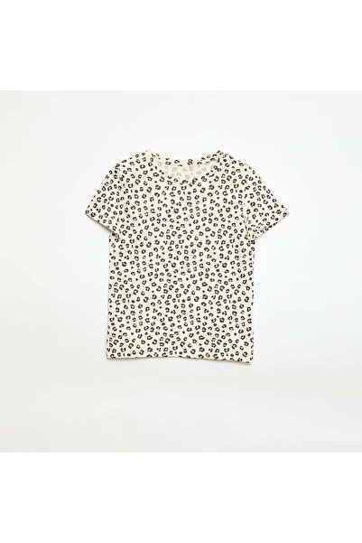 KIABI Short-sleeved striped T-shirt BEIGE