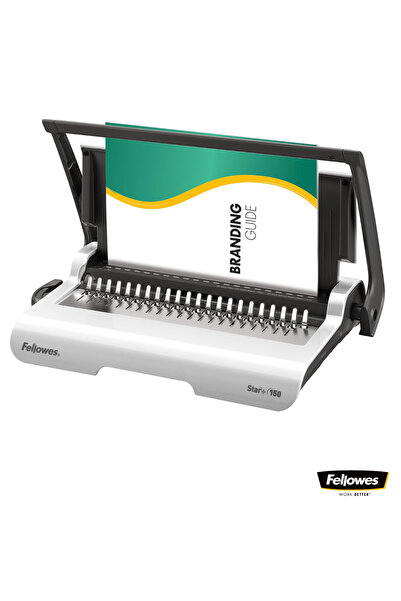 Fellowes Aparat de legat manual, Star 150 A4, cu inele din plastic, diametru ...