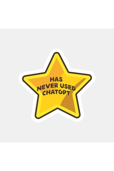 The Sticker Story. Chatgpt I Never Used It Sticker