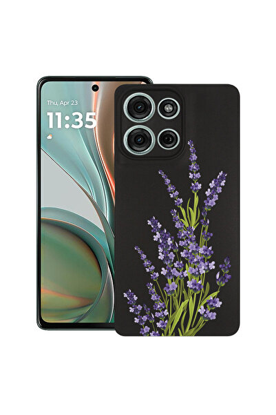 bestcase Υπέρλεπτη Θήκη για Motorola Edge 50 Pro, Φλοράλ - Πρεσαριστό Λεβάντα...