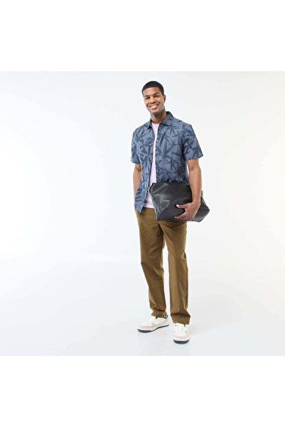 KIABI بنطلون تشينو سادة - مقاس عادي - لون كاكي