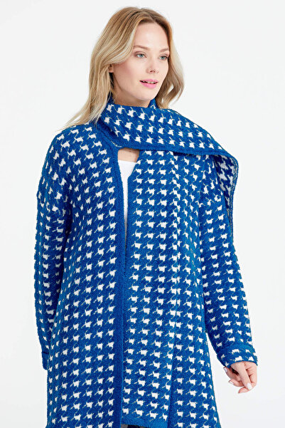 Sementa كارديجان تريكو منقوش بنمط هاوندستوث من كاشول - ساكس