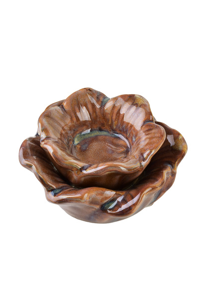 MONDEX YARINE Flower candlestick 11x11x6cm beige