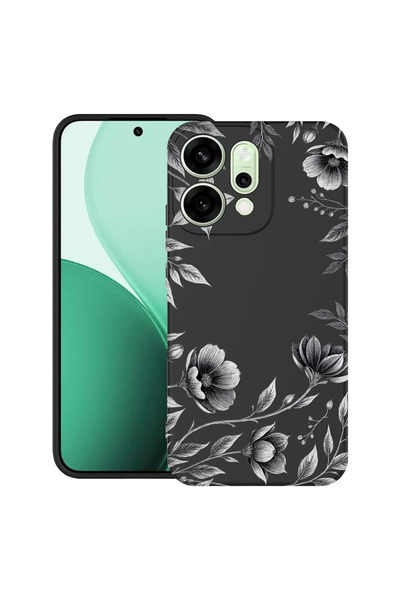 bestcase Υπέρλεπτη Θήκη για OPPO Reno14, Μαύρο Φλοράλ, 2082899 B 2035