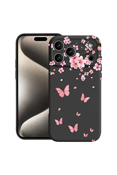 bestcase Ултра тънък калъф за Apple iPhone 17 Pro, Розов черешов цвят и пепер...