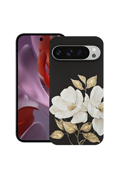 bestcase Υπέρλεπτη Θήκη για Google Pixel 9 / 9 Pro, Φλοράλ - Χρυσή Καμέλια, 1...