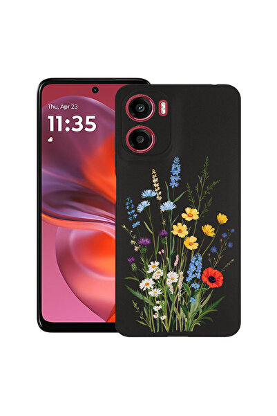 bestcase Υπέρλεπτη Θήκη για Motorola Moto G05 / Moto E15, Χαριτωμένο Ανθοδέσμ...