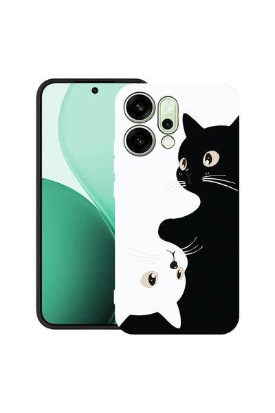 bestcase Υπέρλεπτη Θήκη για OPPO Reno14, Μαύρες & Λευκές Γάτες, 2082899 B 2017