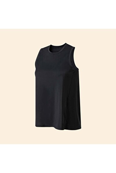 KIABI Flowy T-shirt with Back Slit BLACK