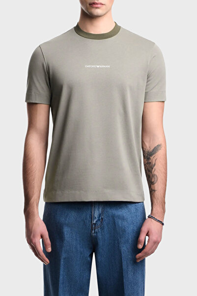 Emporio Armani Cotton Regular Fit Logo Printed Crew Neck t Shirt Men's t Shir...