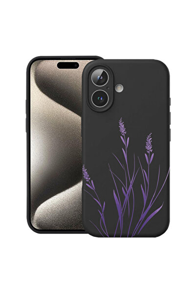bestcase Υπέρλεπτη Θήκη για Apple iPhone 16, Φλοράλ - Μινιμαλιστικό Λεβάντερ,...