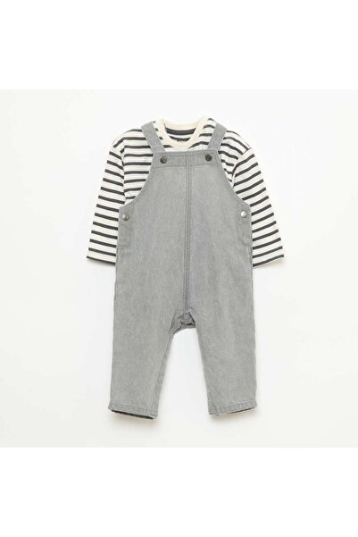 KIABI طقم تي شيرت + بنطلون - قطعتين باللون الرمادي