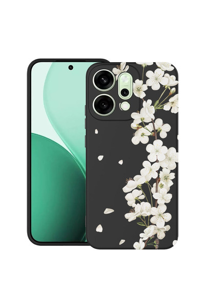 bestcase Υπέρλεπτη Θήκη για OPPO Reno14, Φλοράλ - Αισθητικό Λευκό Άνθος Κερασ...