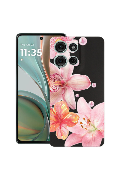 bestcase Υπέρλεπτη Θήκη για Motorola Edge 50 Pro, Φλοράλ - Αισθητική Κομψή Ορ...