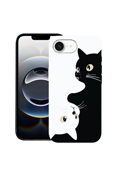 bestcase Husă Ultra Subțire pentru Apple iPhone 16e / iPhone 17e, Pisici Alb-...