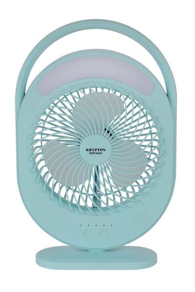 KRYPTON Rechargeable Mini Fan LED Light with Long Working Hours and 3 Wind Speed