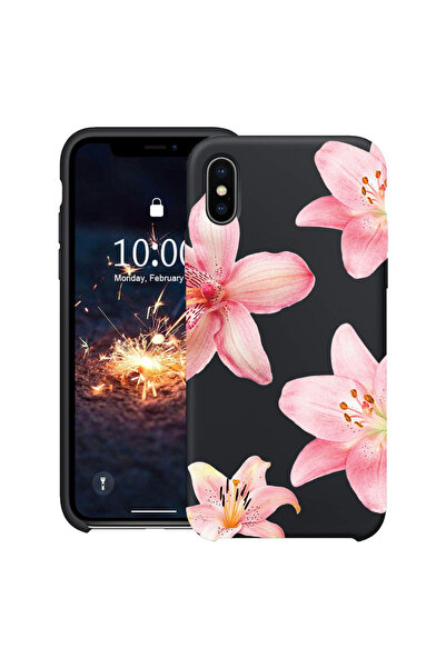 bestcase Υπέρλεπτη Θήκη για Apple iPhone XS / X, Φλοράλ - Κομψός Ροζ Λωτός, 2...