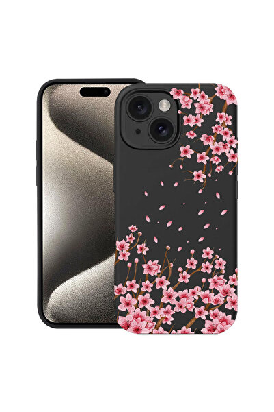 bestcase Υπέρλεπτη Θήκη για Apple iPhone 15, Φλοράλ - Ροζ Άνθος Κερασιάς, 313...