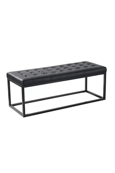 asaella mobilya Capra Deri Modern Döşemeli Metal Ayaklı Bench