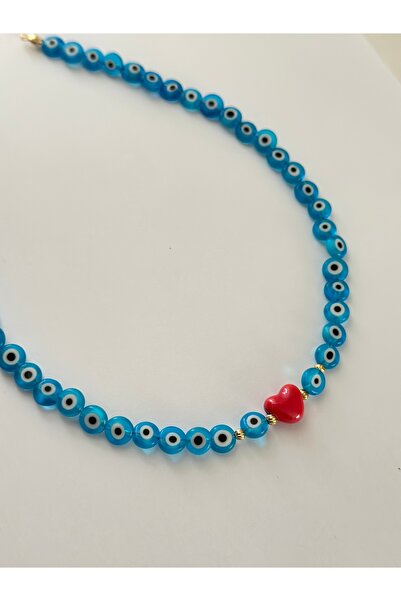 mibrillo Glass evil eye beaded necklace