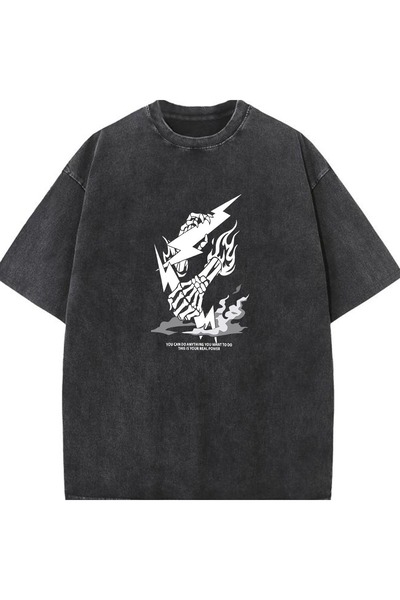 bellanova Μπλουζάκι με στάμπα, κορυφαίας ποιότητας, vintage πλυμένο, στυλ δρό...