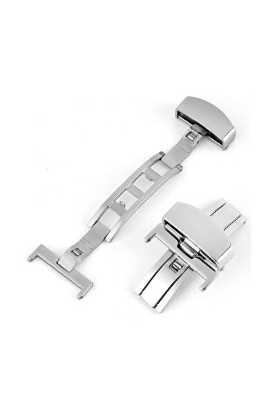 FADO Watch Band Clip Butterfly Watch Clasp Metallic Chrome 18 mm Steel (Note:...