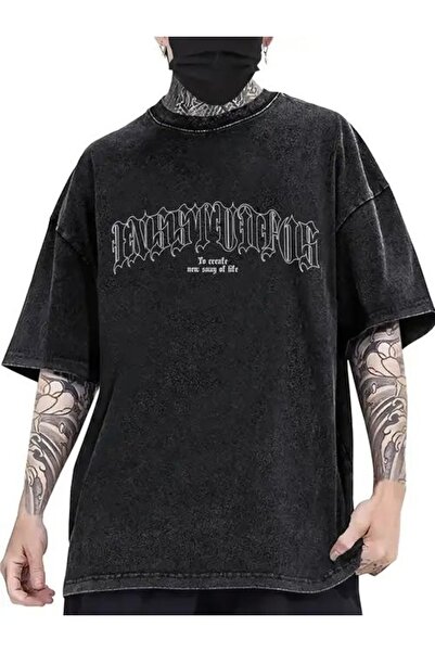 bellanova Μπλουζάκι με στάμπα, κορυφαίας ποιότητας, vintage πλυμένο, στυλ δρό...