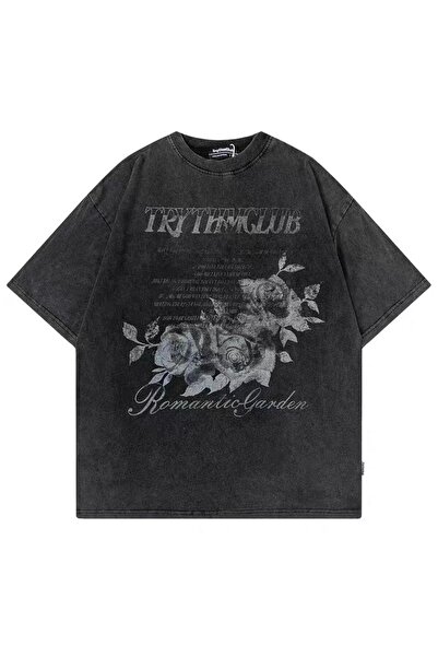 bellanova Μπλουζάκι με στάμπα, κορυφαίας ποιότητας, vintage πλυμένο, στυλ δρό...