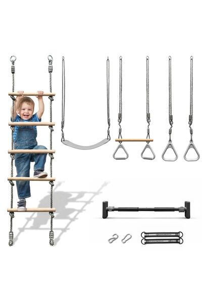 HyperMotion Set gimnastic 5în1 bară extensibilă copii